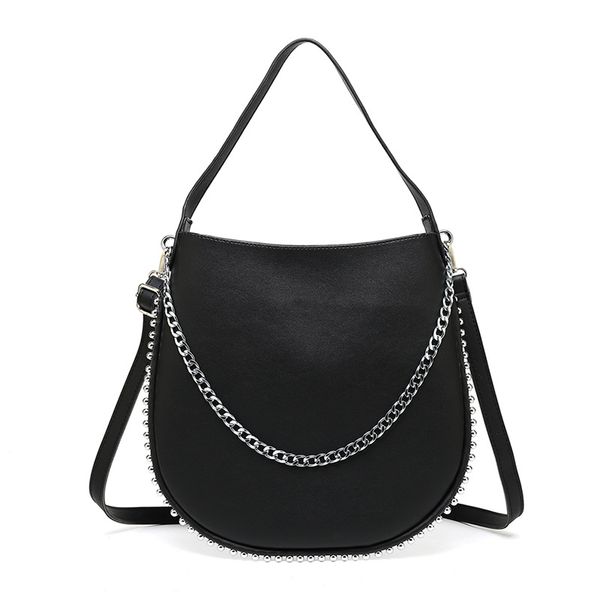 

rivet pu leather crossbody bags for women 2020 ladies hand bags female shoulder bag large capacity sac main femme