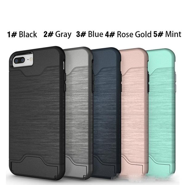 

phone protector applicable for iphone xs max ix brushed card case cover iphone 7 8plus bracket anti-break phone case