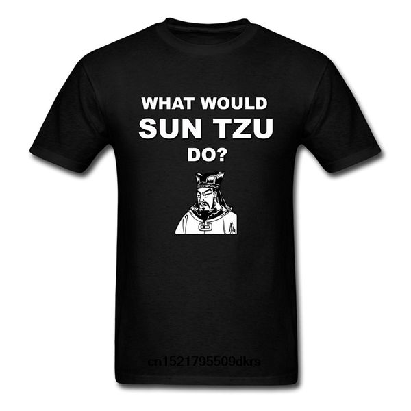 

men t shirt gecove fashion sun tzu s black funny t-shirt novelty tshirt women