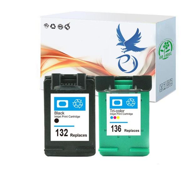 

ink cartridges 132 136 cartridge replacement for posmart 2573 c3183 officejet 6213 5443 1513 psc1513 printer