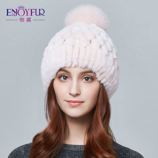 

beanie/skull caps fur hat female winter rex knitted thick warm earmuffs cute wild korean noble temperament, Blue;gray