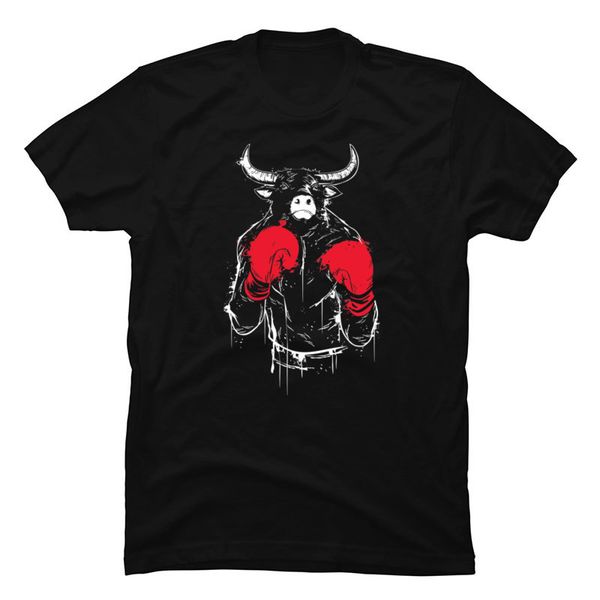 

power bull boxer mma muay thai cool tshirts black kung fu fighting strike graphic casual loose plus size t shirt cotton men