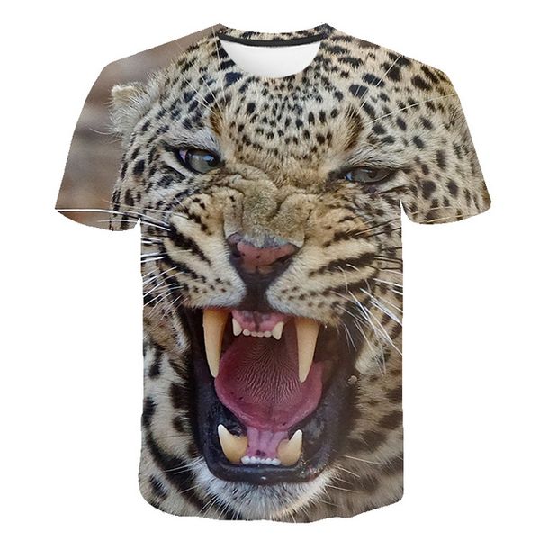 

animal fiercely tiger o collar dizziness 3d print shirts funny horror harajuku men clothing
