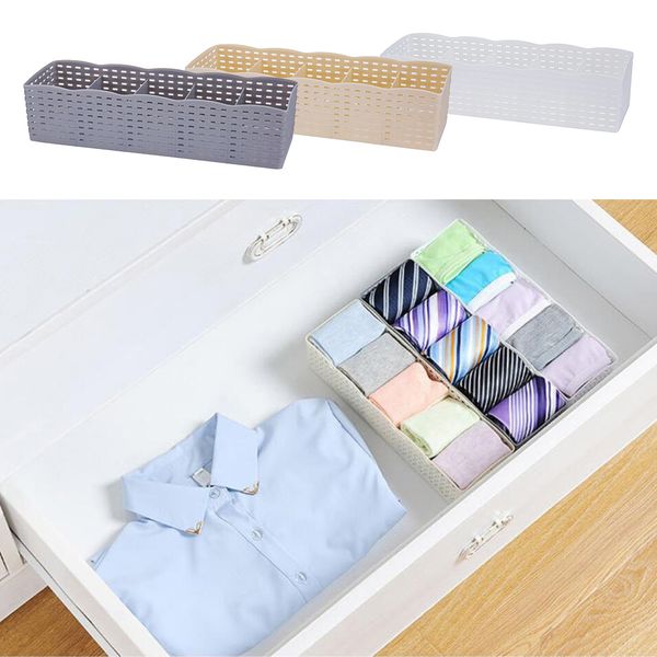 

plastic organizer tie bra sock drawer cosmetic container divider storage box
