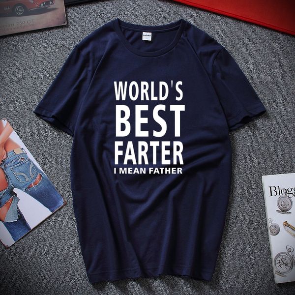 

world's farter i mean father letter printing fashion t shirt men casual short sleeve o-neck cotton t-shirt