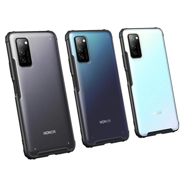 

shockproof transparent hybrid silicone phone cases for honor v30 v30 pro frosted clear soft back case with rubber tpu bumper