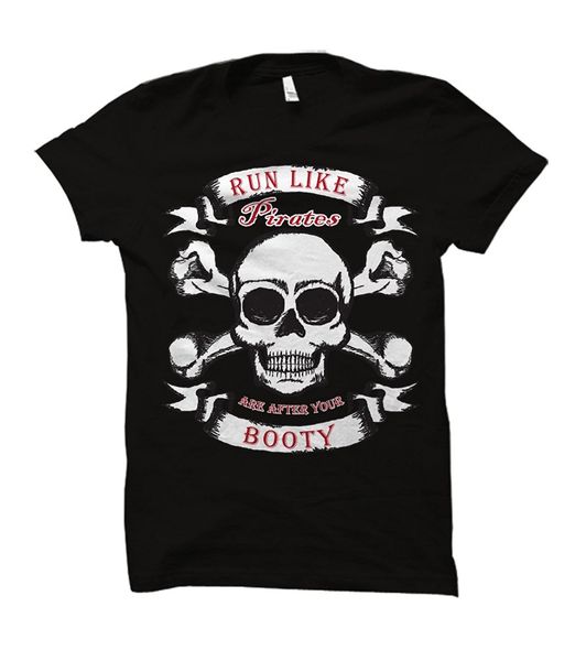 

2019 fashion runs like pirates are after your booty t-shirts tee shirt