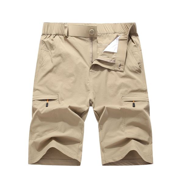 

mens shorts men's summer knee length shorts men quick-drying multi-pocket outdoors casual pants male 5xl, White;black