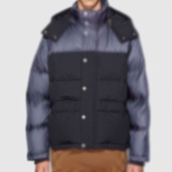 

20fw made in italy color matching сращивания пуховики зима теплая открытый пальто мужчины женщины ветрозащитный пуховик street outwear hfymy, Black