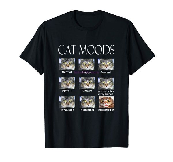 

brand men shirt cat moods t shirt