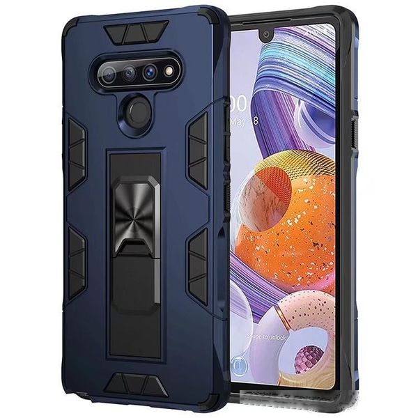 

military armor phone case for lg harmony 4 stylo 6 stylo 5 magnetic kickstand bumper cover for lg k51 aristo 5 plus
