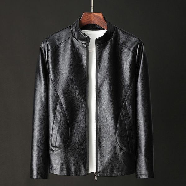 

men genuine leather jacket 2020 new spring and autumn slim zipper male split leather jacket teenager boy black brown