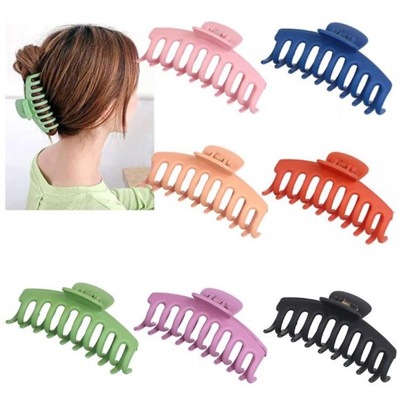

large hair claws simple strong crab hair clips clamp hairpin decoration holder hair accessory for women, Slivery;golden