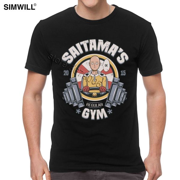 

fashion one punch man t shirt men training gym tees short sleeves casual ok hero saitama t-shirt bodybuilding merchandise