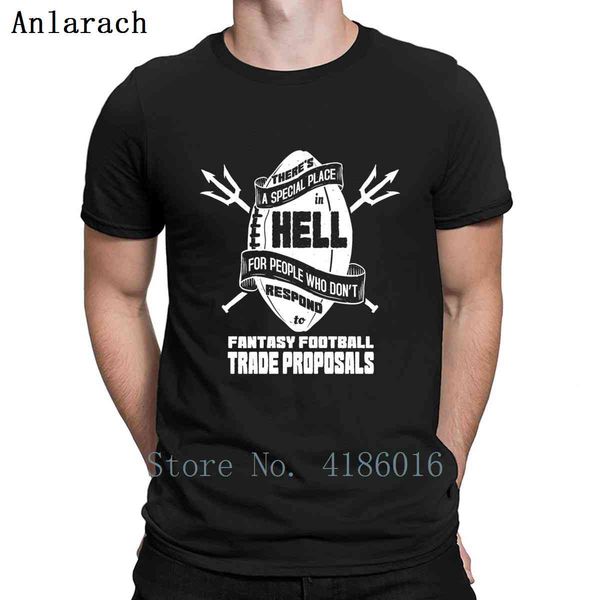 

fantasy football theres a special place t shirt letters s-5xl anti-wrinkle print summer style cotton basic formal shirt