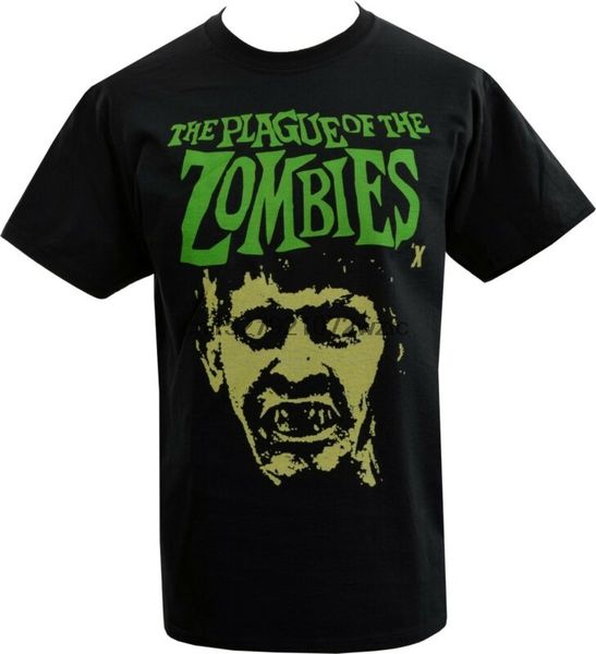 

mens black t-shirt plague of the zombie classic cult horror film movie s-5xl