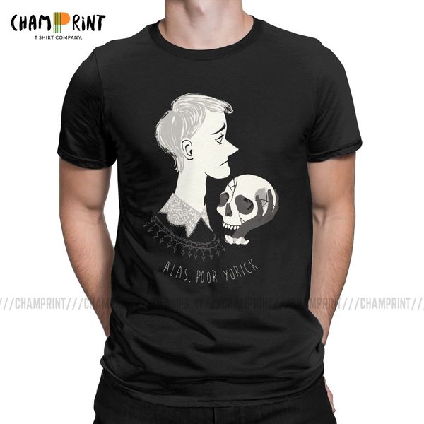 

men shakespearean pattern hamlet t shirts pure cotton clothing vintage short sleeve crewneck tee shirt printed t-shirt
