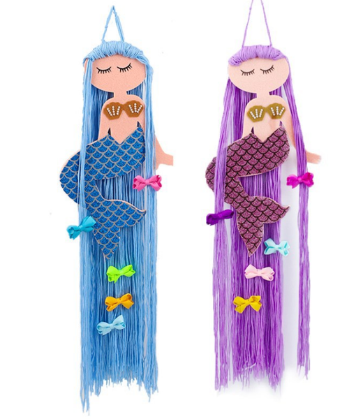 

1 шт mermaid волос банты пояс для хранения девочек зажимы для волос заколка hairband висячие организатор strip держатель для аксессуаров, Slivery;white