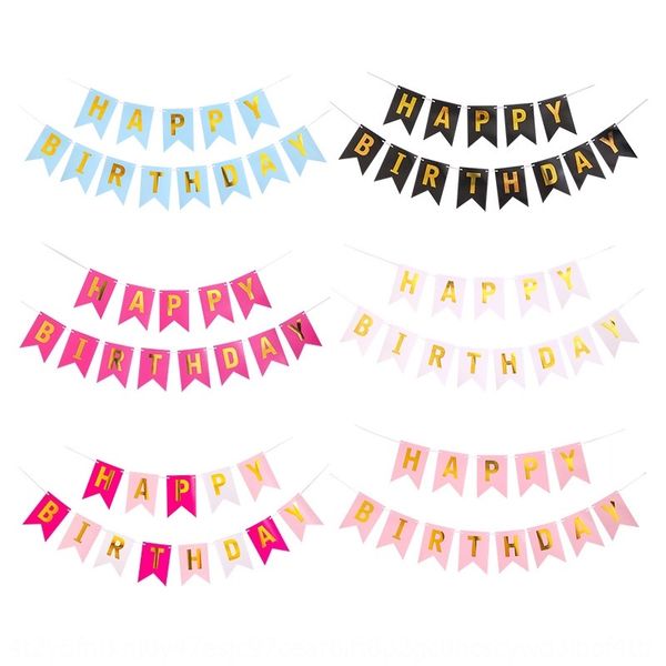 

small gilded fish tail happy children's party banner decoration small pull flag pull flag gilded fish tail happy flag-pulling children