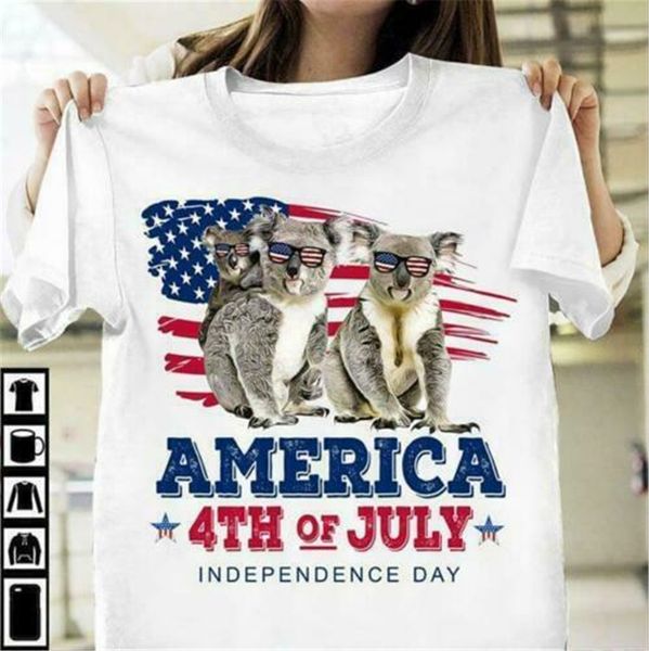 

koala america 4th of july independence day men t-shirt cotton s-3xl popular tee shirt