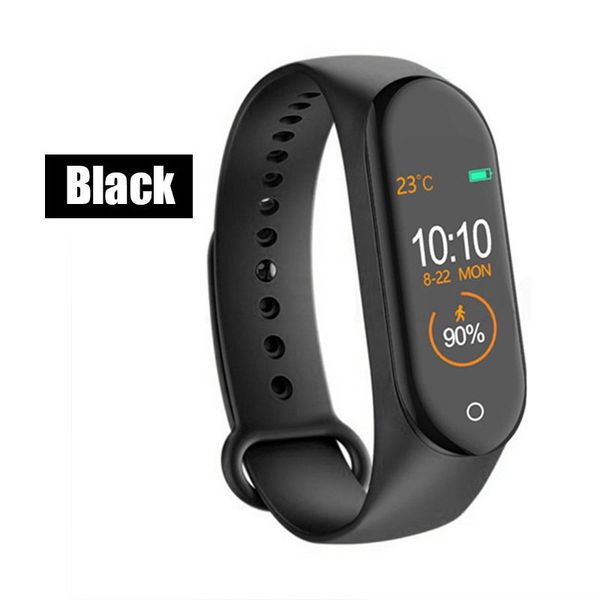 

m4 smart bracelet with heart rate blood pressure fitness tracker health wristband sport smart watch for iphone android cellphone with box