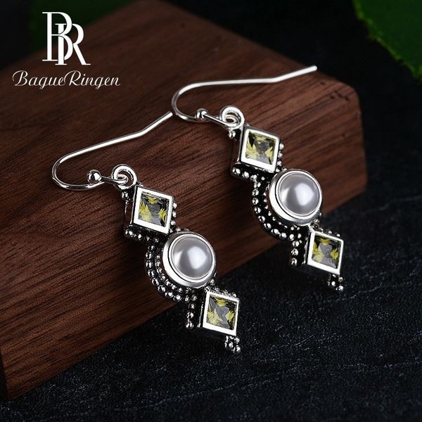 

dangle & chandelier begua ringen classic bohemia pearl drop earrings for women 925 silver fashion jewelry wedding anniversary party gifts