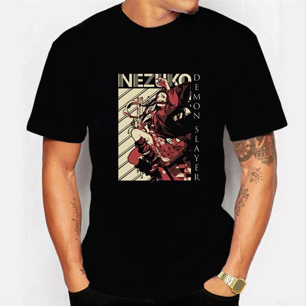 

japanese anime t-shirt kimetsu no yaiba demon slayer funny t shirt men 100% cotton hip hop short sleeve oversized t shirt