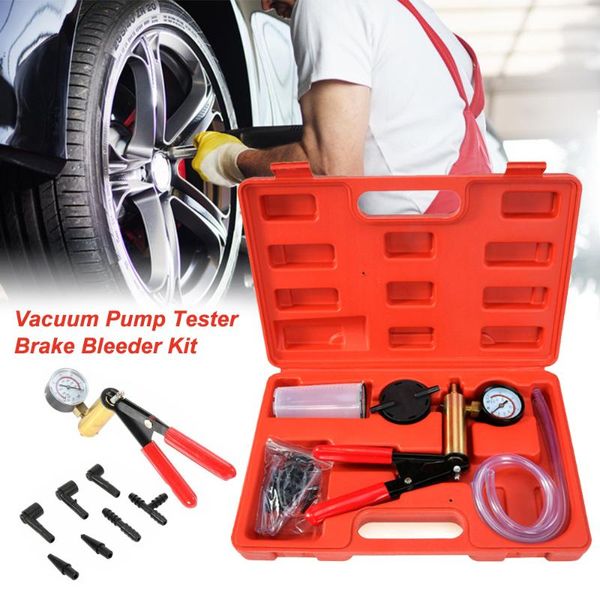 

handheld professional car vacuum pressure pump tester kit brake fluid bleeder with box