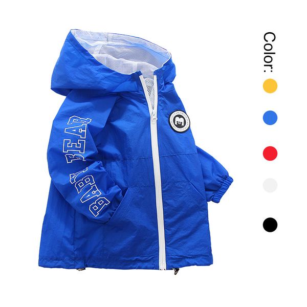 

spring children coat jackets kids hoodies coat child parka kids clothes for 3-8 years boys girls windbreaker outerwear, Blue;gray