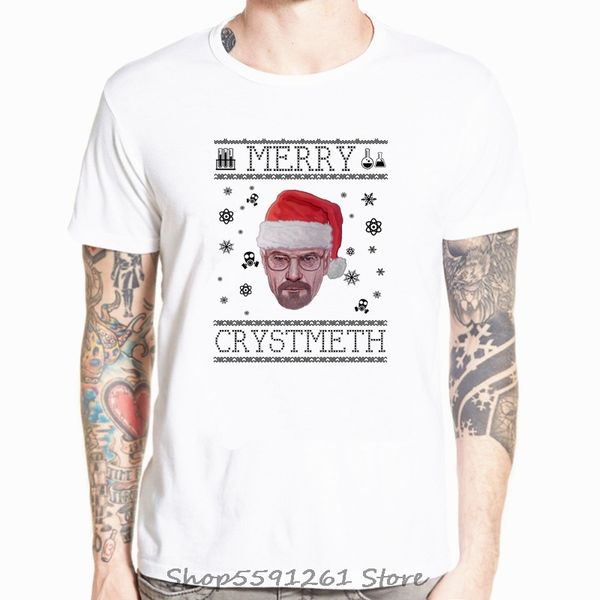 

christmas breaking bad t shirts heisenberg walter white mens modal tees funny o-neck t-shirts casual tees