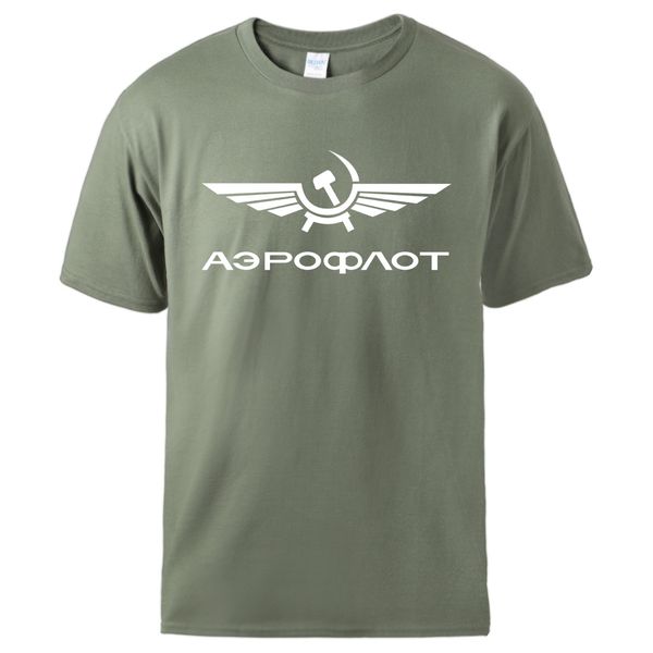 

aeroflot cccp civil aviation ussr russia airforce male short sleeve tee 2020 man summer 100% cotton sportswear