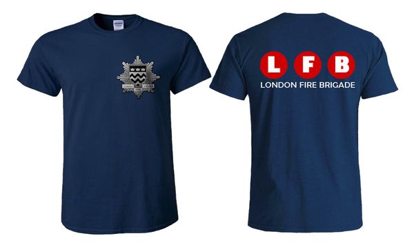 

2019 summer men o-neck t shirt london fire brigade fire fighter design t shirt