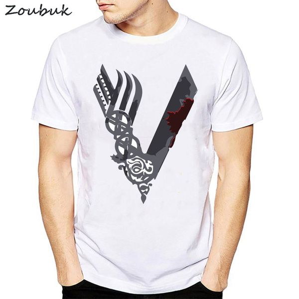 

ragnar lothbrok vikings ragnar lodbrok funny tshirt for men hipster short sleeve white summer male tee