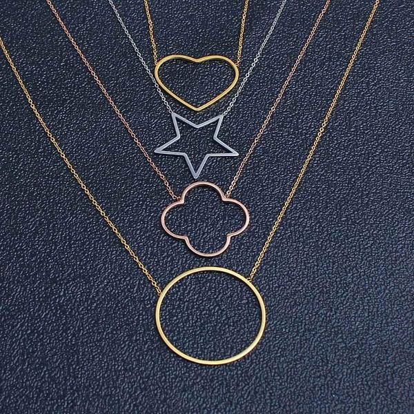 ZUUZ ожерелья подвески chocker neckless колье из розового золота клевер кулон ожерелье женщин аксессуары ювелирные изделия