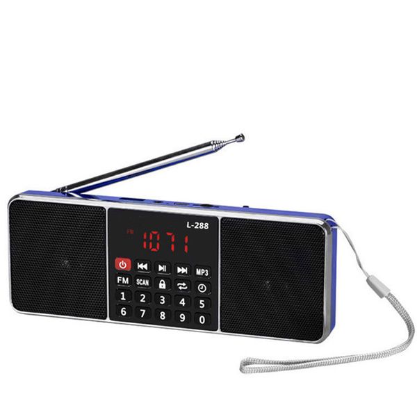 

multifunction digital fm radio media speaker mp3 music player support tf card usb drive handscall led display speakers