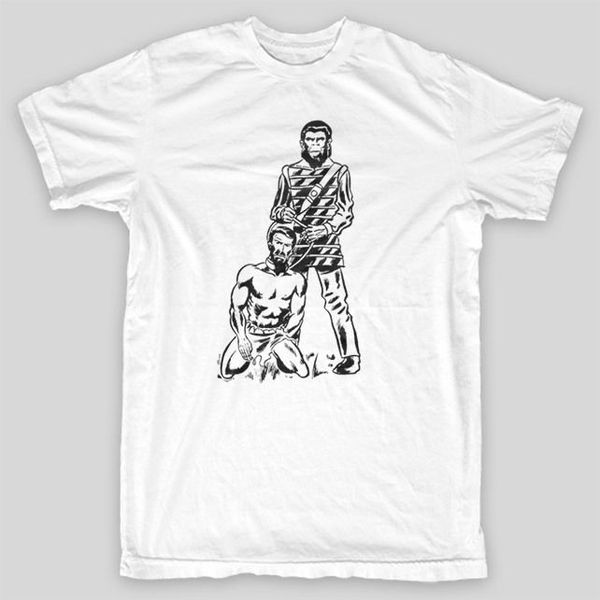 

2020 new men's ape walking man planet of the apes heston monkey planet t-shirt sizes summer fashion