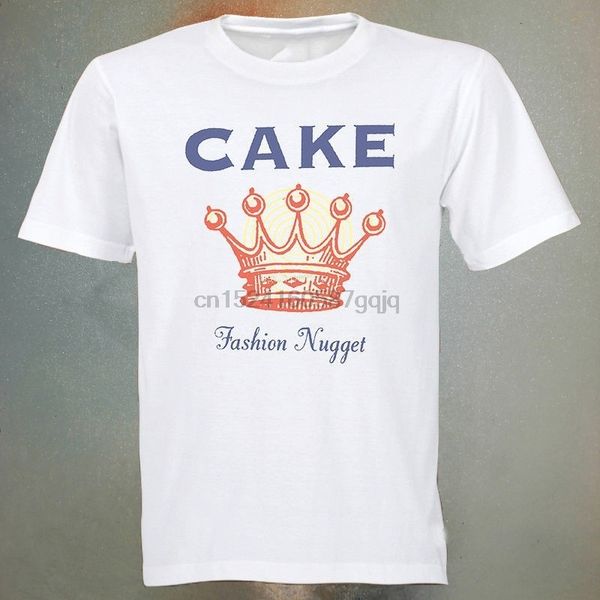 

new fashion casual men t shirts cake printed graphic short sleeve cotton white