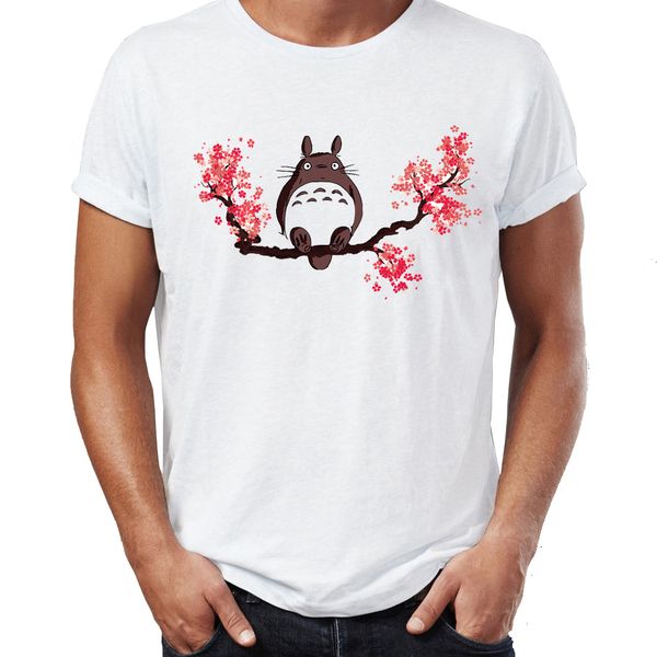 

men's t shirt my neighbor totoro sitting on a blossoming cherry tree gaming tee