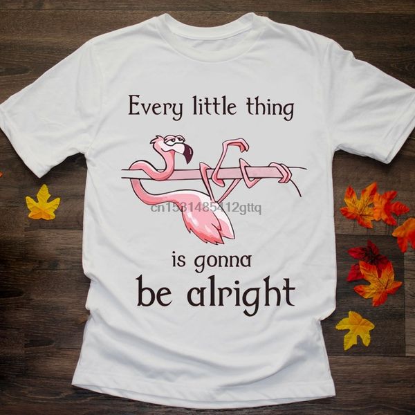 

every little thing is gonna be alright funny flamingo t shirt