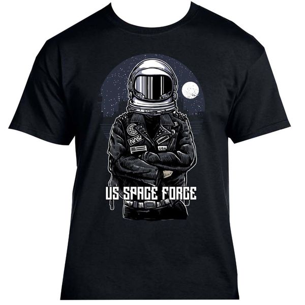 

сша space force t shirt астронавт юссф ​​новый хлопок досуг моды марка одежды хип-хоп одежда top man повседневный t-shirt