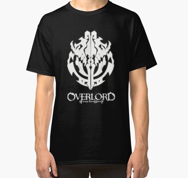 

men short sleeve tshirt overlord anime guild emblem ainz ooal gown classic t shirt women t-shirt