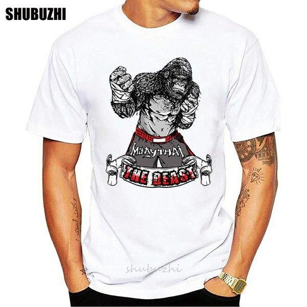 

muay thai men t-shirt mma gorilla beast funny gym boxing sport kickers male brand teeshirt men summer cotton t shirt