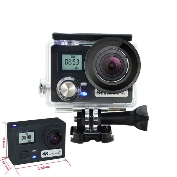 

at-n460 ultra 4k hd 2 inch 170Â° hdmi wifi action cameras dual screen waterproof sport camera remote control dv dvr helmet camcorder