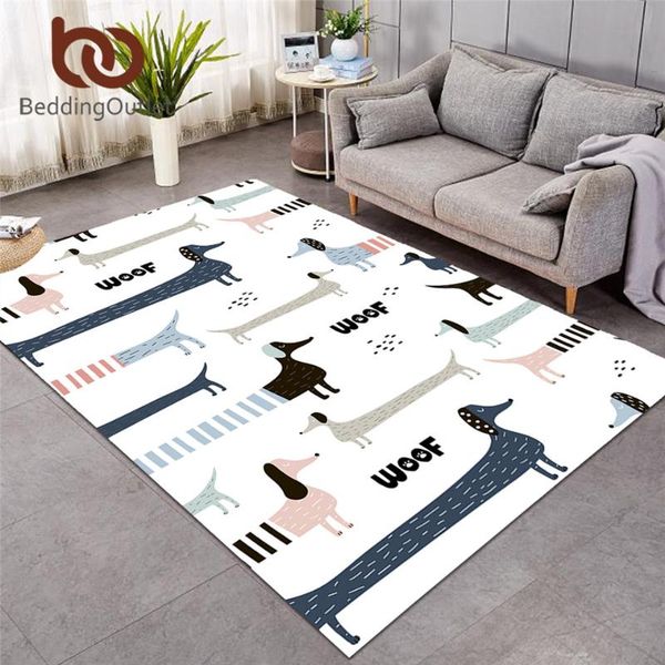 

beddingoutlet dachshund large carpets for living room cute dog kids play floor mat cartoon animals area rug 122x183cm dropship
