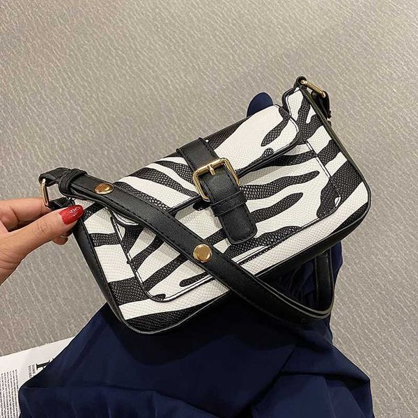 

new unique bag design korean armpit bag zebra print handbag & elegant shoulder messenger width 24cm