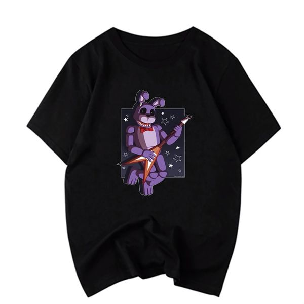 

fnaf bonnie print men t shirt casual funny cotton t-shirt for man black black tee funny hipster drop shipping