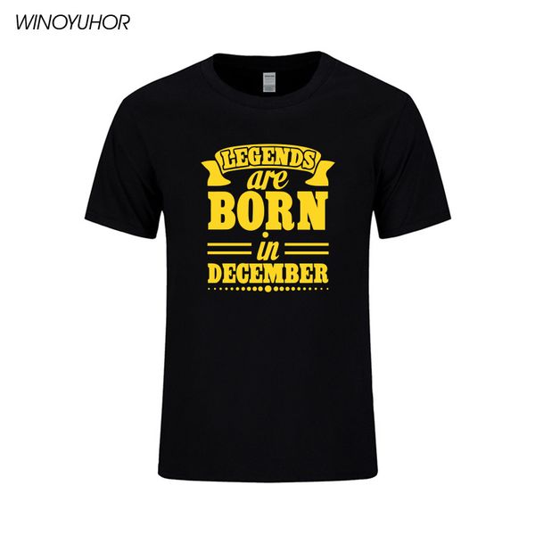 

born in december letters printed t shirts men summer crew neck short sleeve t-shirts funny birthday gift present tee