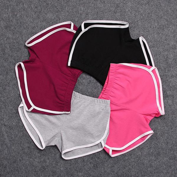 

yoga outfits women sport fitness shorts athletic cool ladies running jogging, White;red