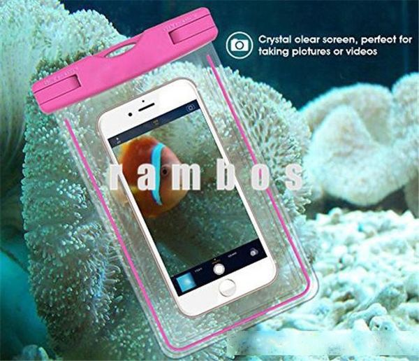 

noctilucent dry bags waterproof mobile phone bag case for asus zenfone 2 for samsung galaxy j1 j3 j5