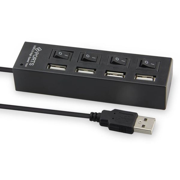 

4 port micro usb hub 2.0 usb splitter high speed 480mbps usb 2.0 hub led with on/off switch for tablet lapcomputer notebook